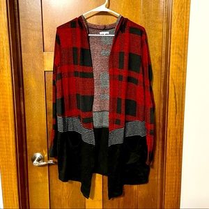 Maurice’s Long Sweater - Buffalo Check/Black - Size XL